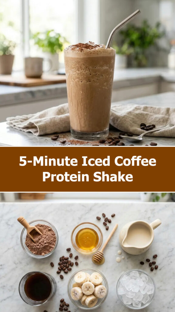 5-Minute Iced Coffee Protein Shake
