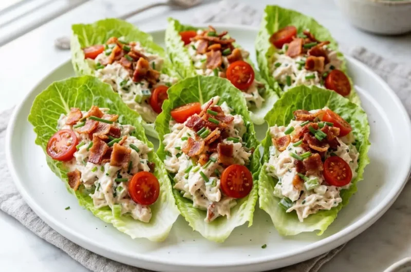 Chicken Bacon Ranch Lettuce Boats