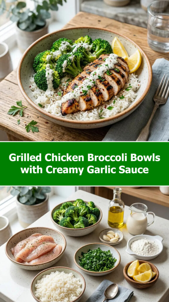 Grilled Chicken Broccoli Bowls