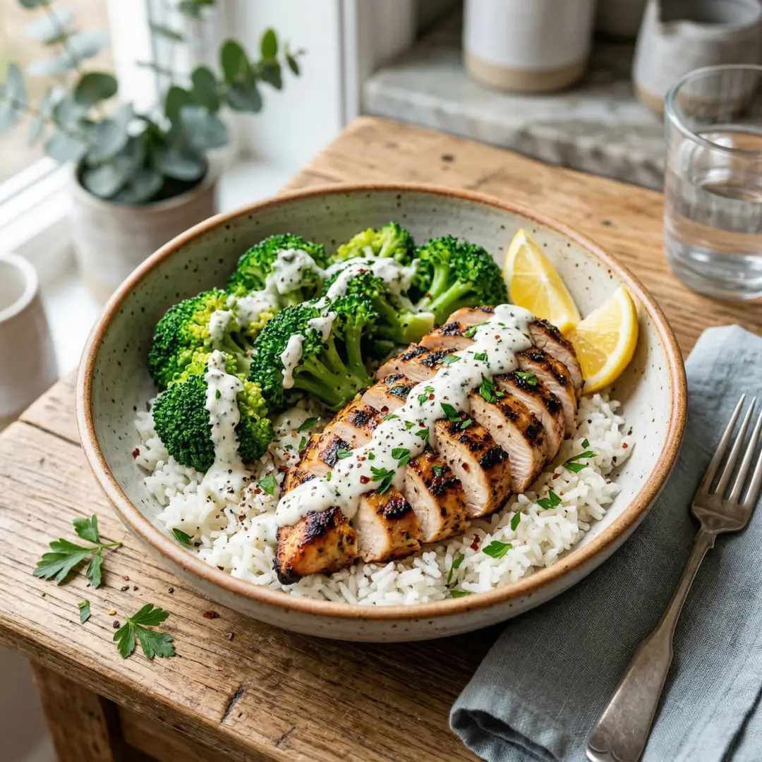 Grilled Chicken Broccoli Bowls
