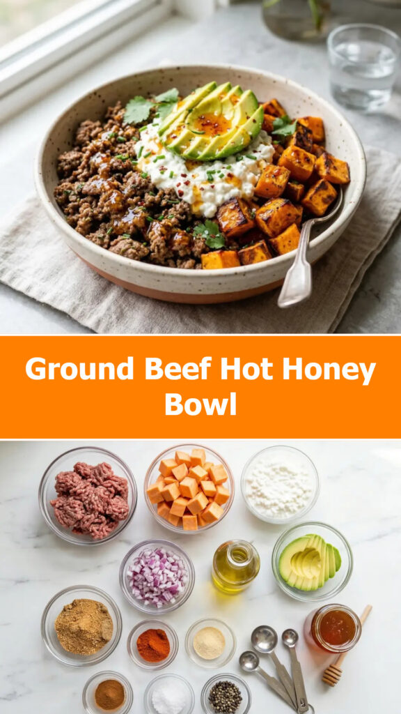 Ground Beef Hot Honey Bowl