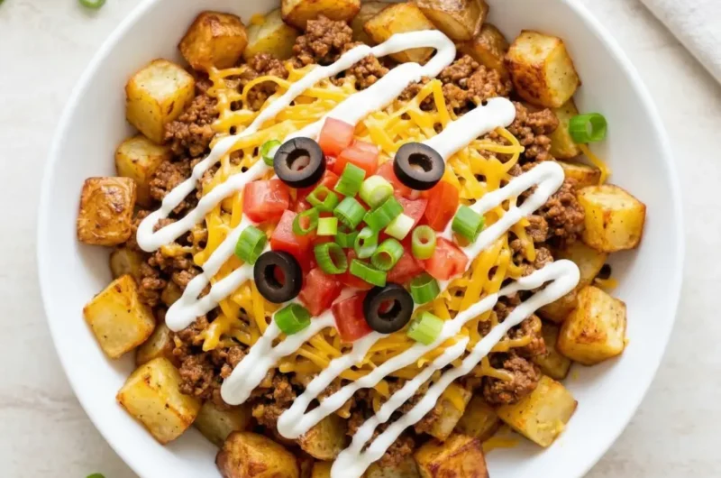 High Protein Loaded Taco Potato Bowls Recipe