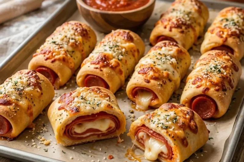 High Protein Pepperoni Pizza Rolls