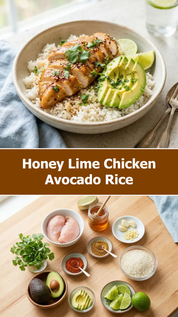 Honey Lime Chicken Avocado Rice