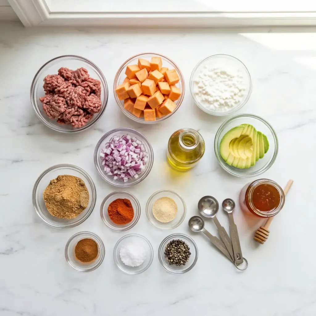 Ingredients Ground Beef Hot Honey Bowl