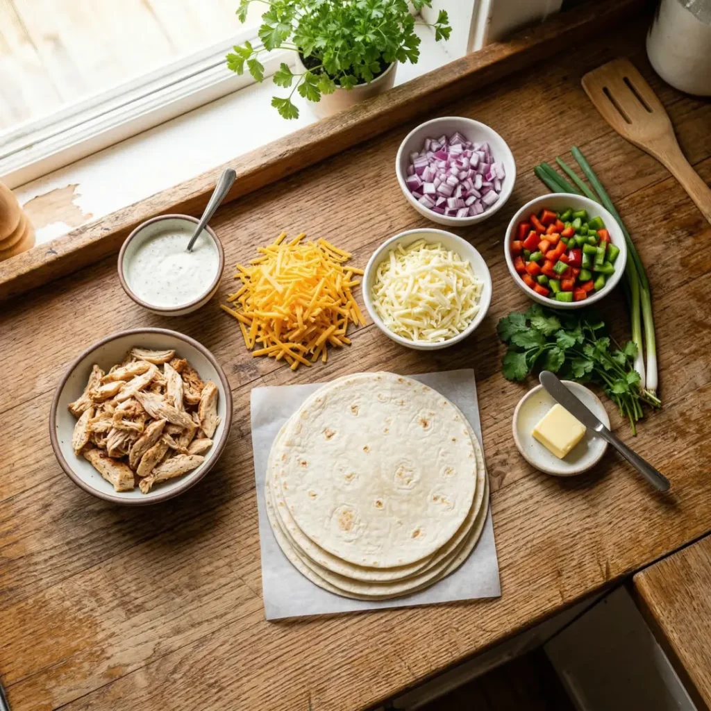 Ingredients High Protein Chicken Ranch Quesadilla