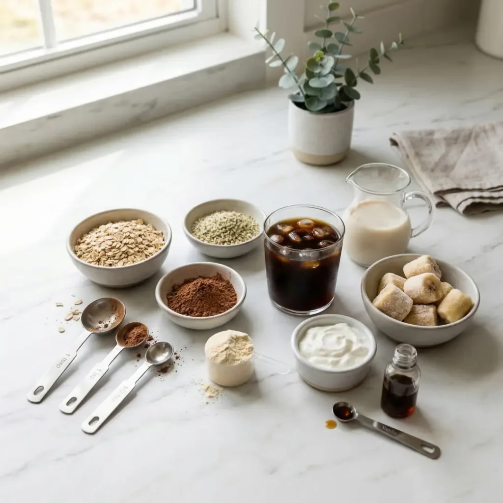 Ingredients High Protein Coffee Smoothie