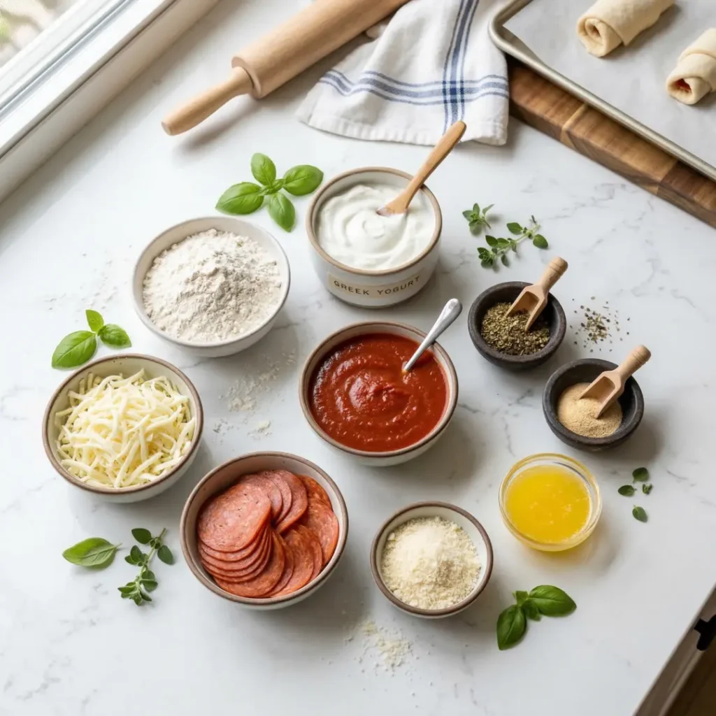 Ingredients High Protein Pepperoni Pizza Rolls