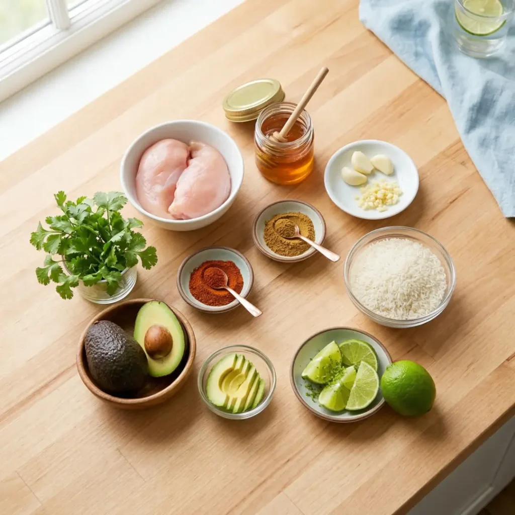 Ingredients Honey Lime Chicken Avocado Rice