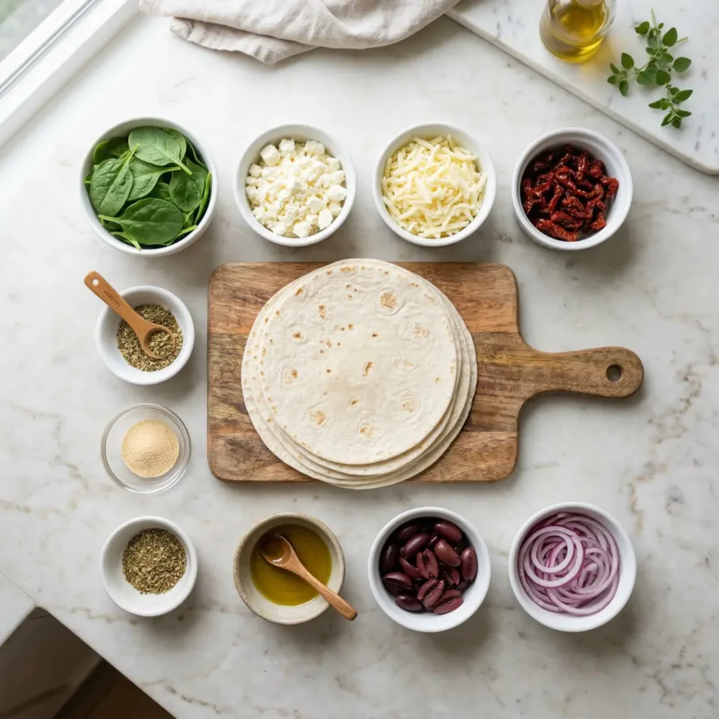 Ingredients Mediterranean Quesadilla Recipe