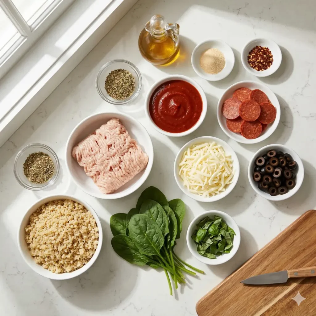 Ingredients Pizza Protein Bowl