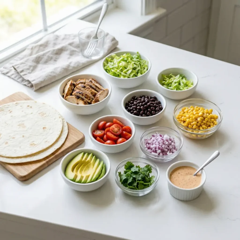 Ingredients Southwest Chicken Wraps