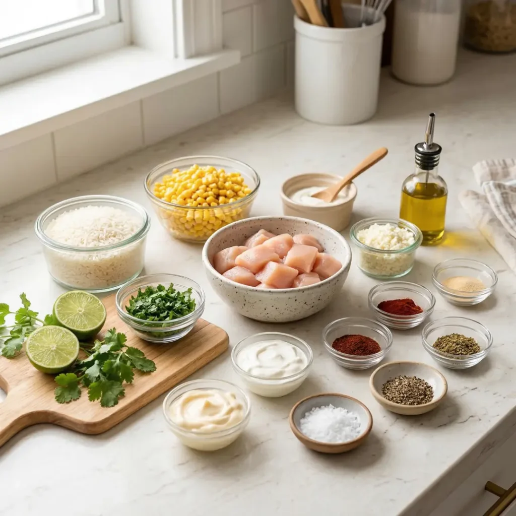 Ingredients Street Corn Chicken Rice Bowl