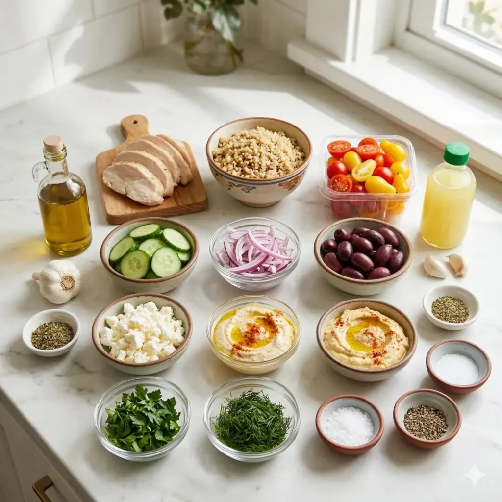 Ingredients Sunny Greek Chicken Bowls