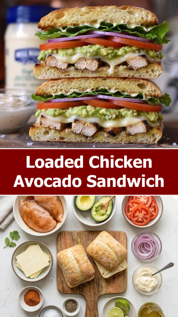 Loaded Chicken Avocado Sandwich