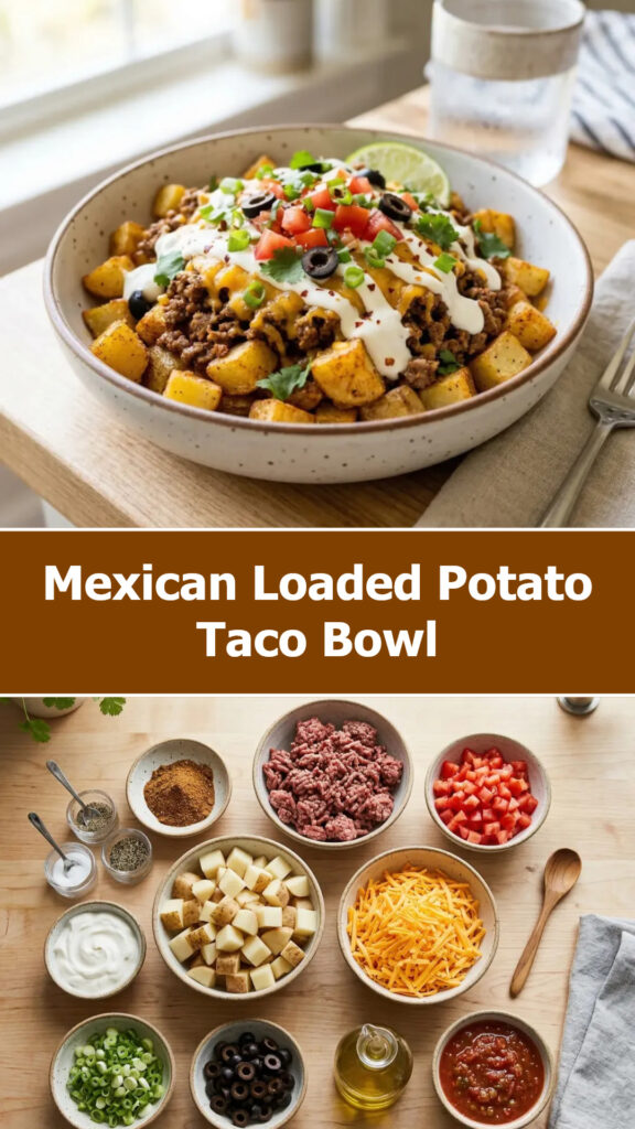 Mexican Loaded Potato Taco Bowl