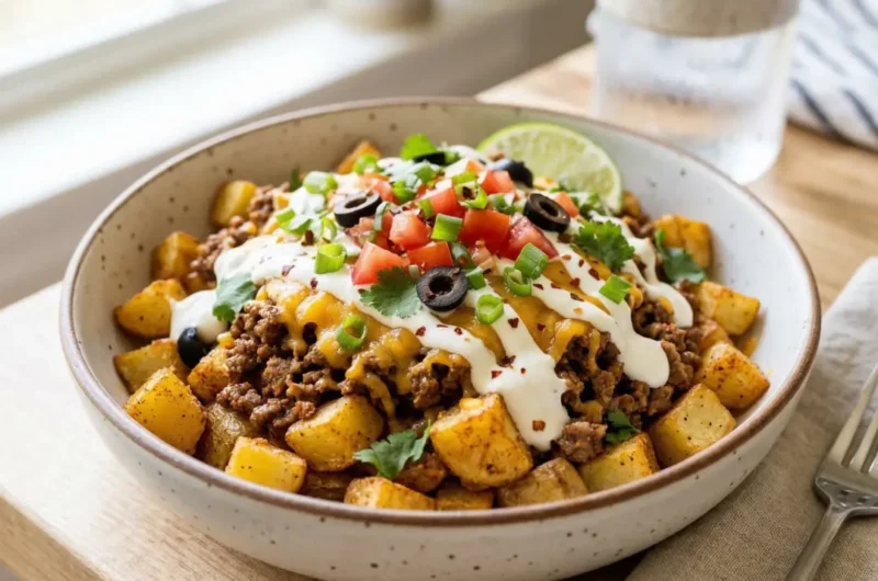 Mexican Loaded Potato Taco Bowl