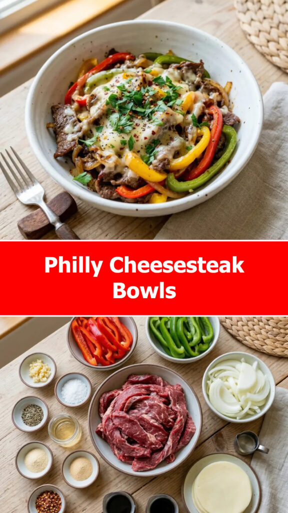Philly Cheesesteak Bowls
